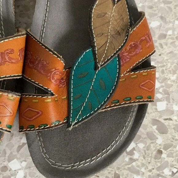 L’Artiste by Spring Step Leather Sandals Women’s Multicolor US 7.5 EU 38 - Picture 4 of 13